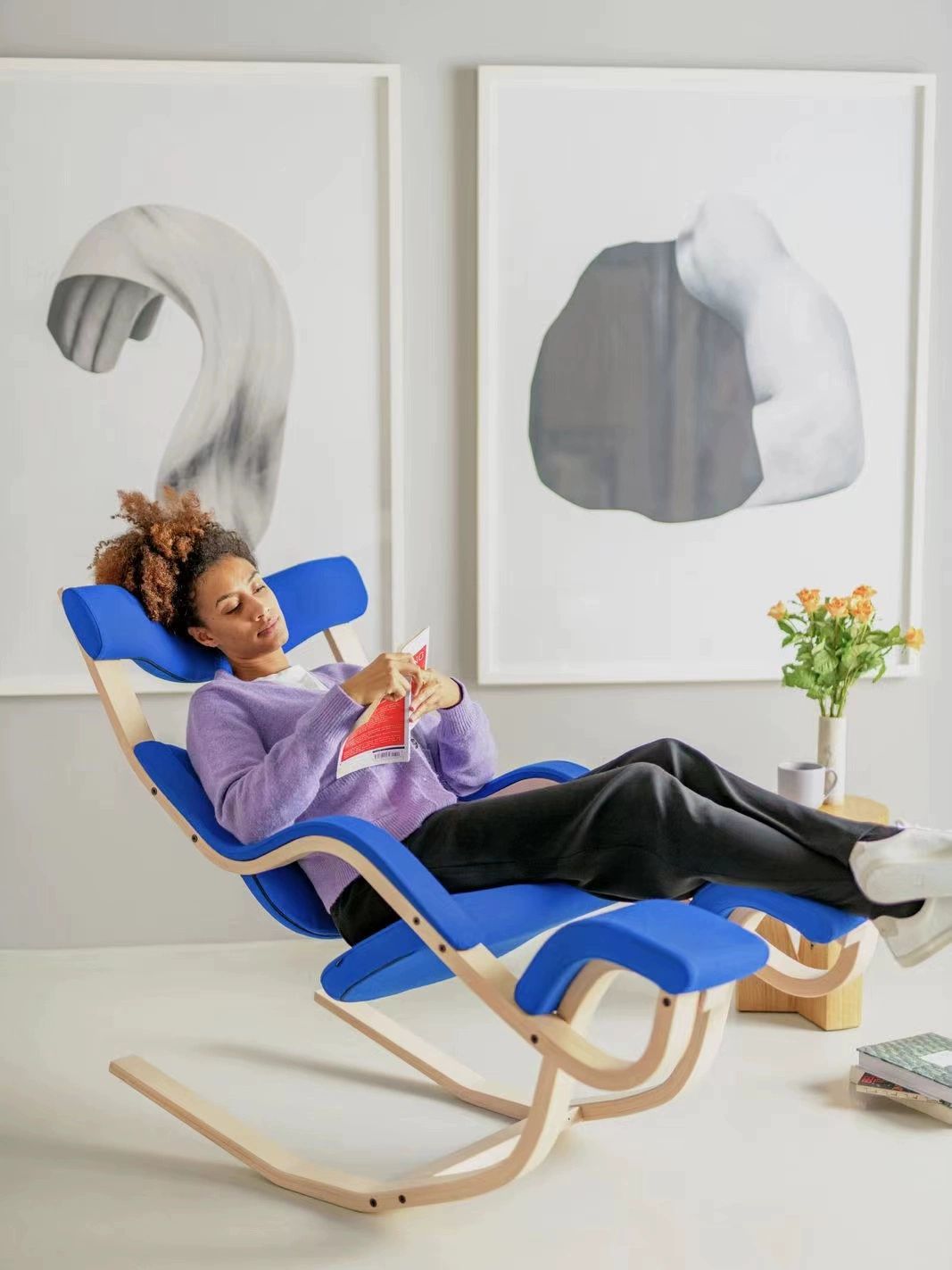 중력균형의자 싱글소파 교정체어 자세교정 다크블루 기능체어 1,173,900원