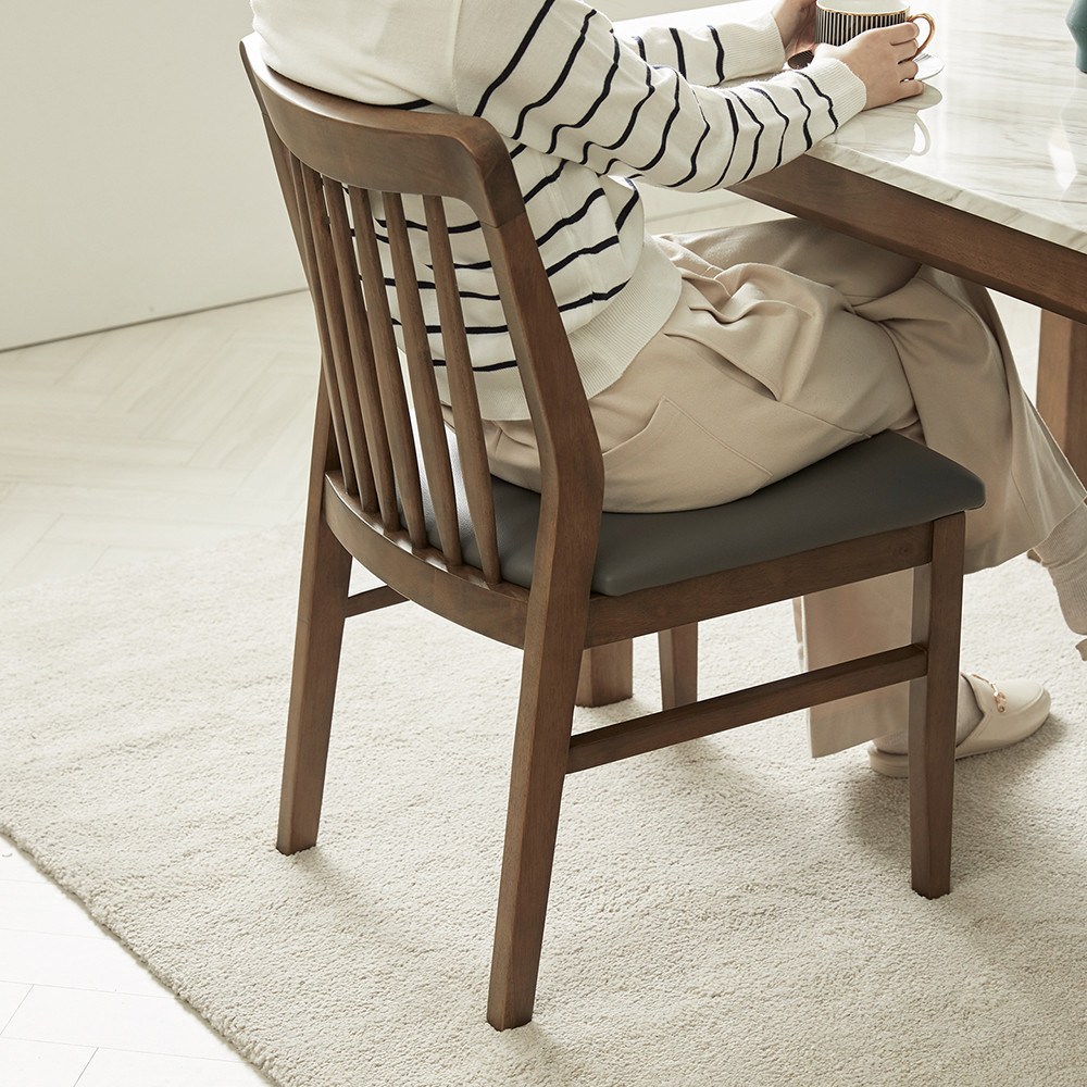 까르엠가구 로렌 고무나무 원목 식탁의자 99,000원