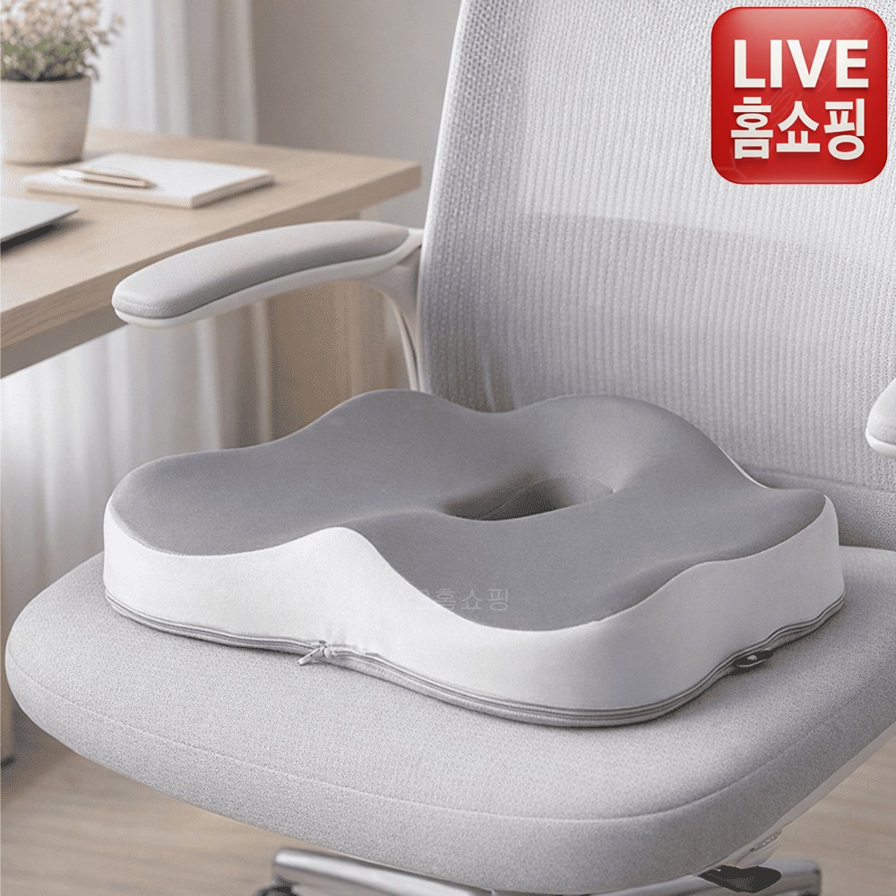 [TV홈쇼핑 인기상품]BNS 무중력 구름방석 몸의 밸런스 잡아주는 메모리폼 방석 장시간착석 고밀도메모리폼 54,800원