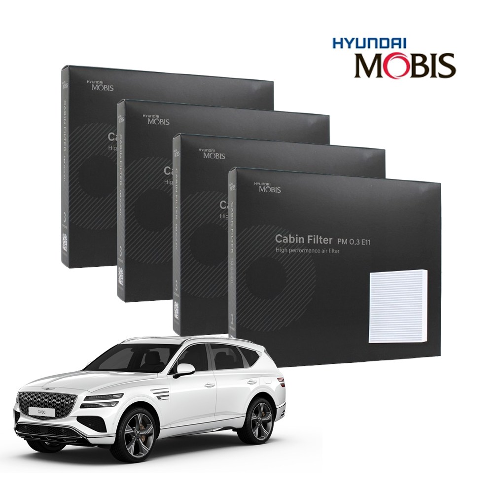 현대모비스 정품 프리미엄 에어컨필터 2년분 4개입 K5 DL3 전용 2020년~현재까지 11번 49,900원