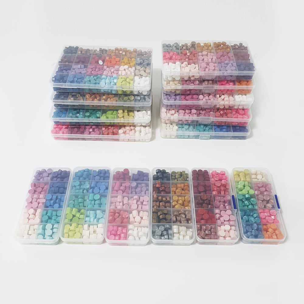 실링왁스 비즈혼합 케이스 비즈 알갱이 세트 10색 15색 24색 4,650원