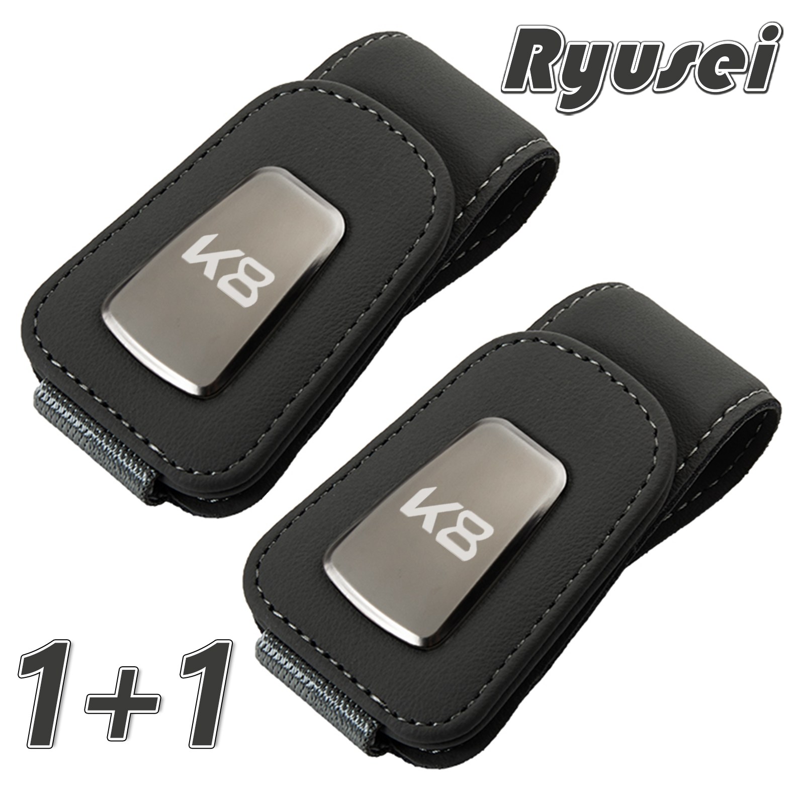 Ryusei 차량용 선글라스 클립 선바이저 안경 걸이 카드 수납 썬글라스 거치대 1+1 무료각인 [기아차] 호환 쏘렌토 카니발 스포티지 K8 셀토스 모닝 레이 R030 17,000원