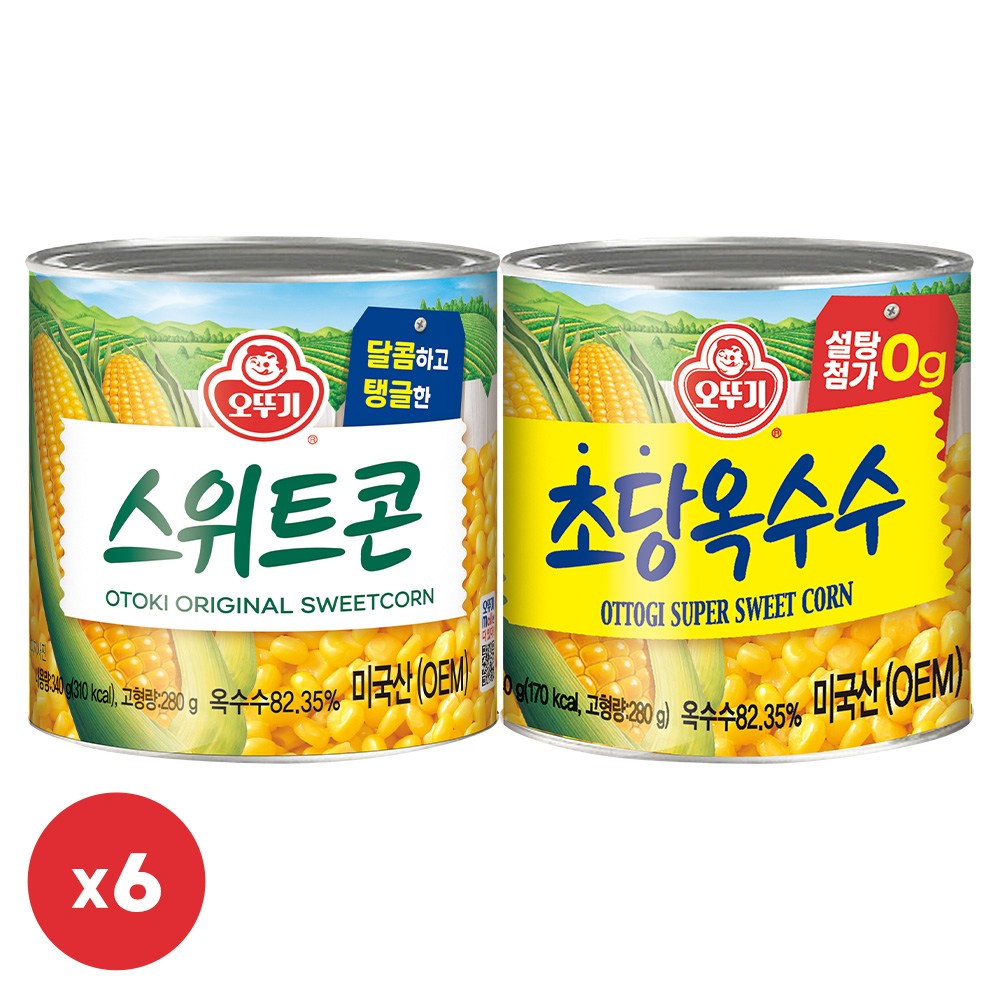 오뚜기 스위트콘 340g 6개+초당옥수수 340g 6개 25,900원