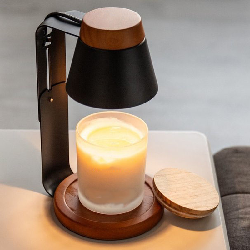 ERANSTAR 우드 캔들 워머 무드등+전구2p [16-22cm높이조절/밝기조절 다이얼 스위치], 블랙 55,900원