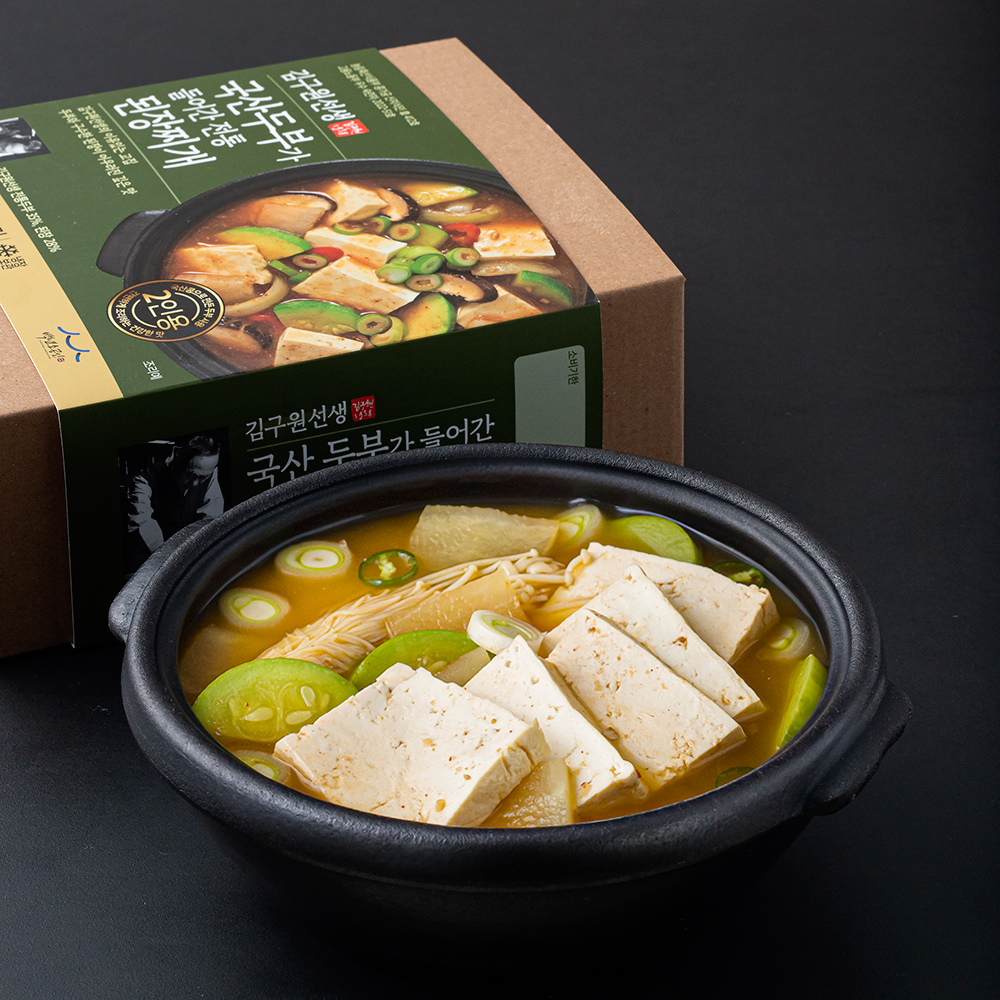 김구원선생 국산두부가 들어간 전통 된장찌개 밀키트 2인분 7,200원