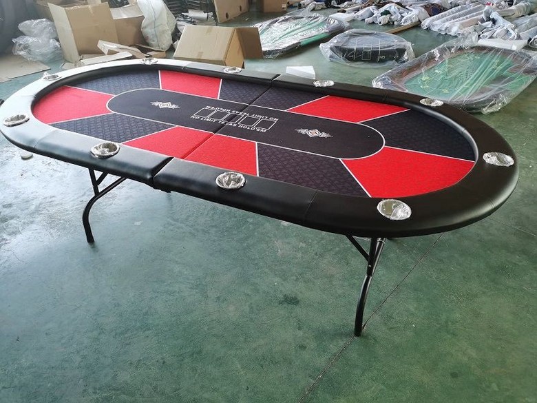 대형 포커테이블 다이 카지노 탁자 홀덤 카드룸 보드게임, 1개, 블랙 레드 180x90cm 349,600원