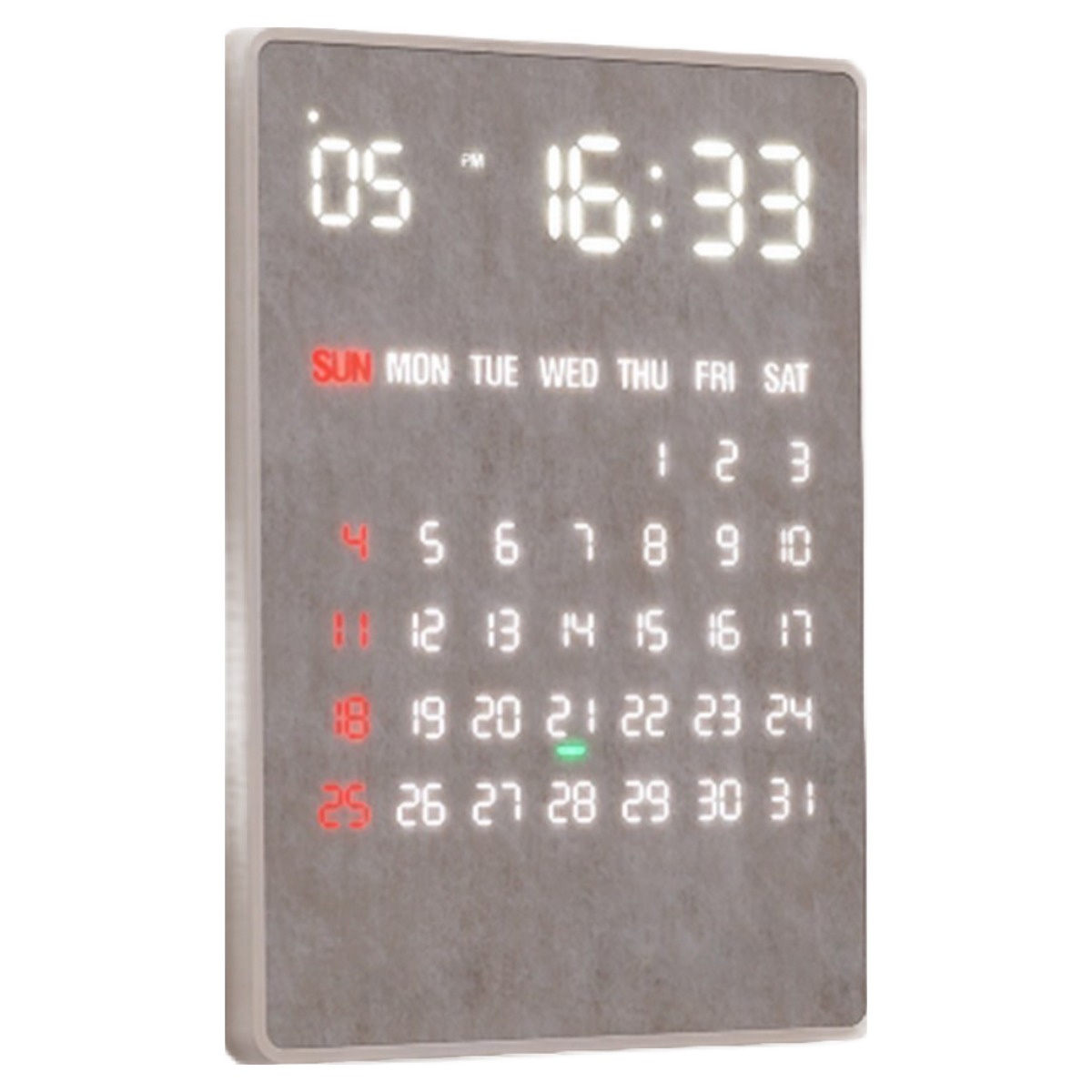 루나리스 GPS수신 리멤버 LED 달력 인테리어 벽시계, 마블크림 398,000원