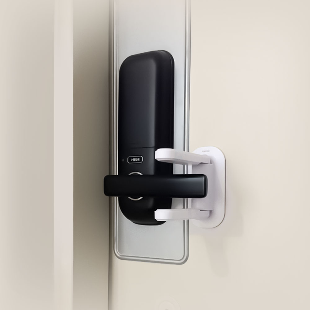 모락 현관문 안전고리 이중장금 문손잡이 안전잠금장치 화이트 7,350원