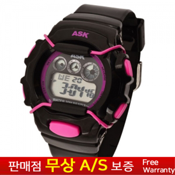 [ASK][에스크][무상AS] 남성남자여성여자 군인군대 학생아동용 퍼플우레탄밴드 전자시계 스포츠 아웃도어 전자손목시계 SK239 24,900원