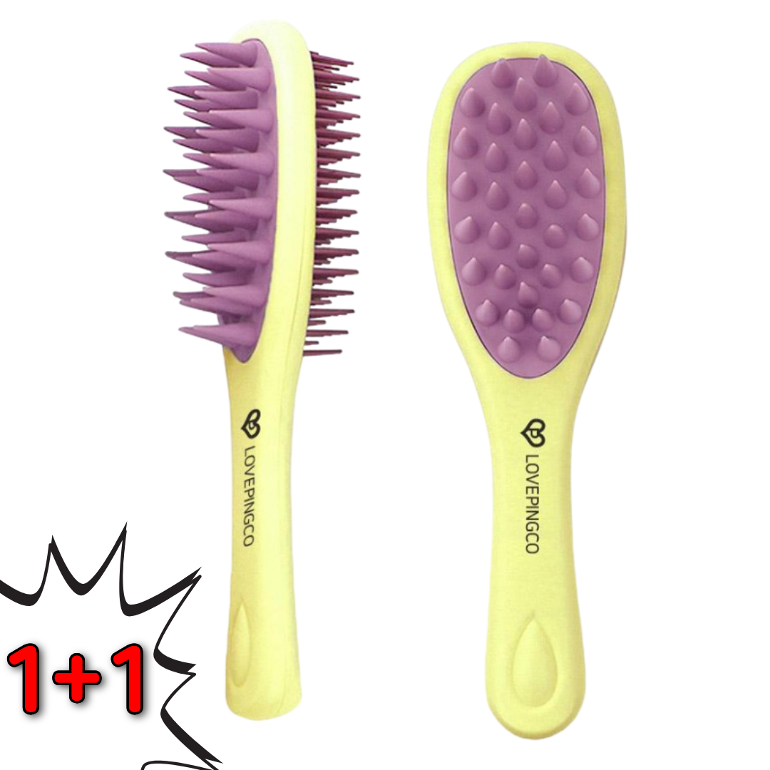 (1+1) 러브핑코 양면 두피 마사지 샴푸 브러쉬 세트 9,900원