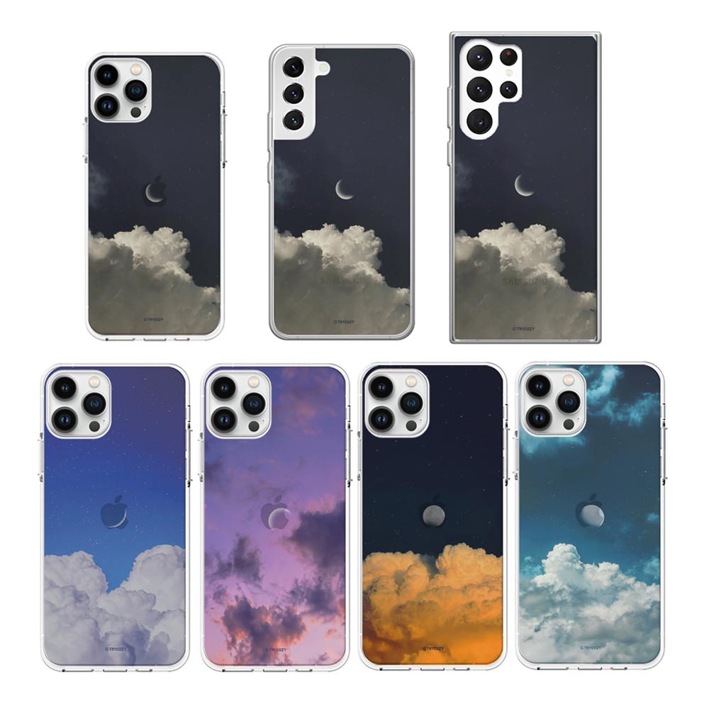 포니요기 갤럭시 S22 (S901) 밤하늘 구름 달 디자인 젤리 휴대폰 케이스 12,700원