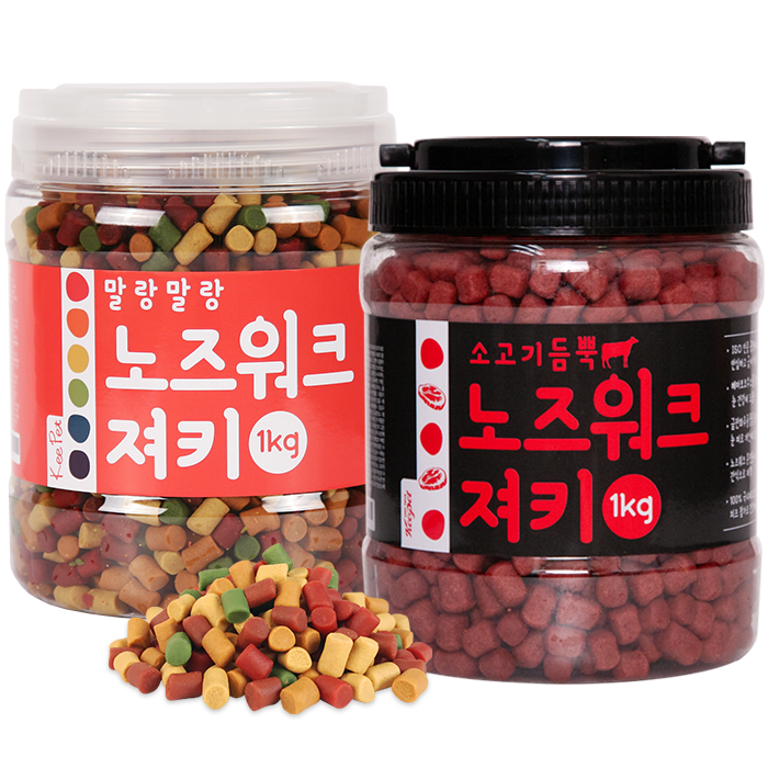 킵펫 말랑말랑+소고기듬뿍 노즈워크 져키 훈련용 칭찬용 강아지 간식 대용량 1+1, 1kg 24,900원