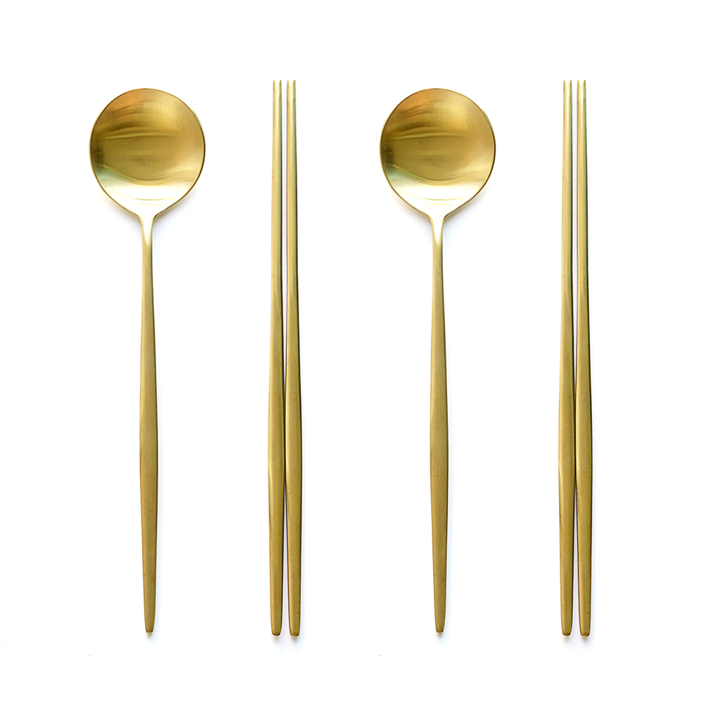 국산 아벨라 무광골드 수저 2인세트 27,900원