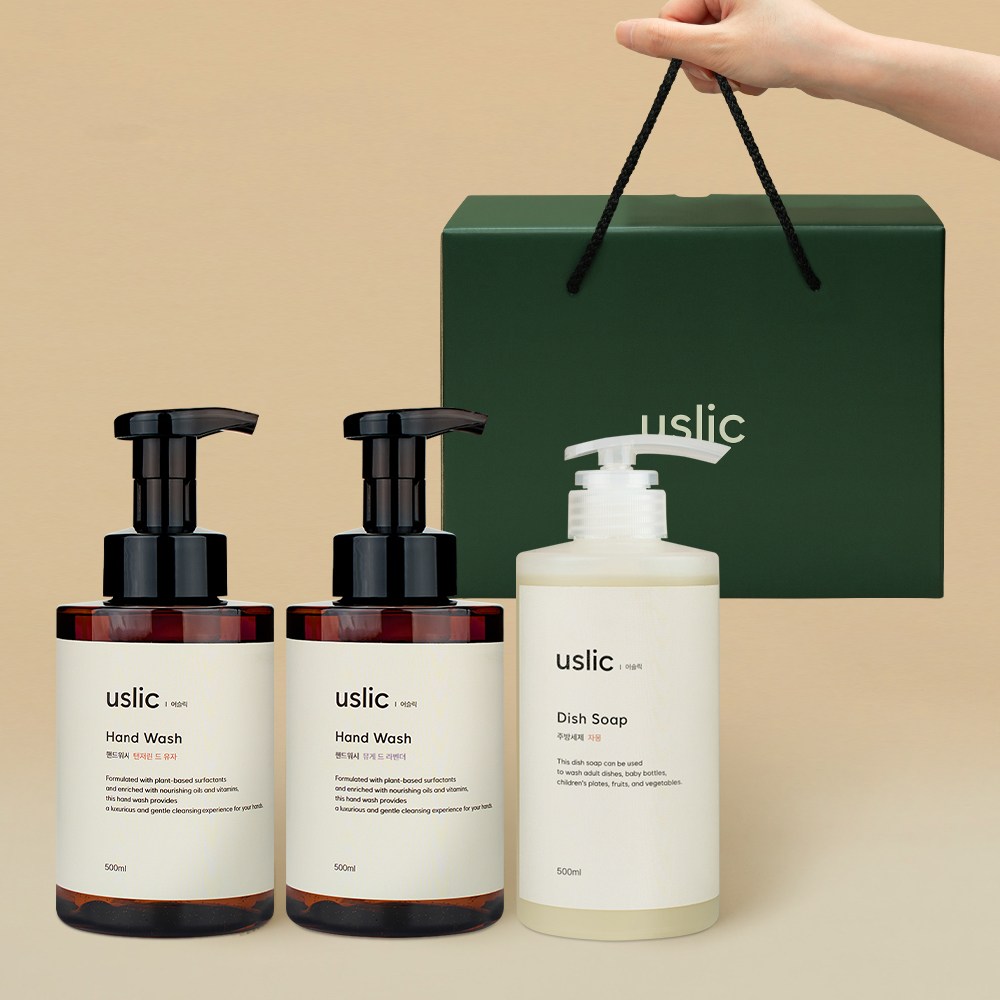 어슬릭 핸드워시+주방세제 돌 답례품 선물세트 500ml, 1세트 17,490원