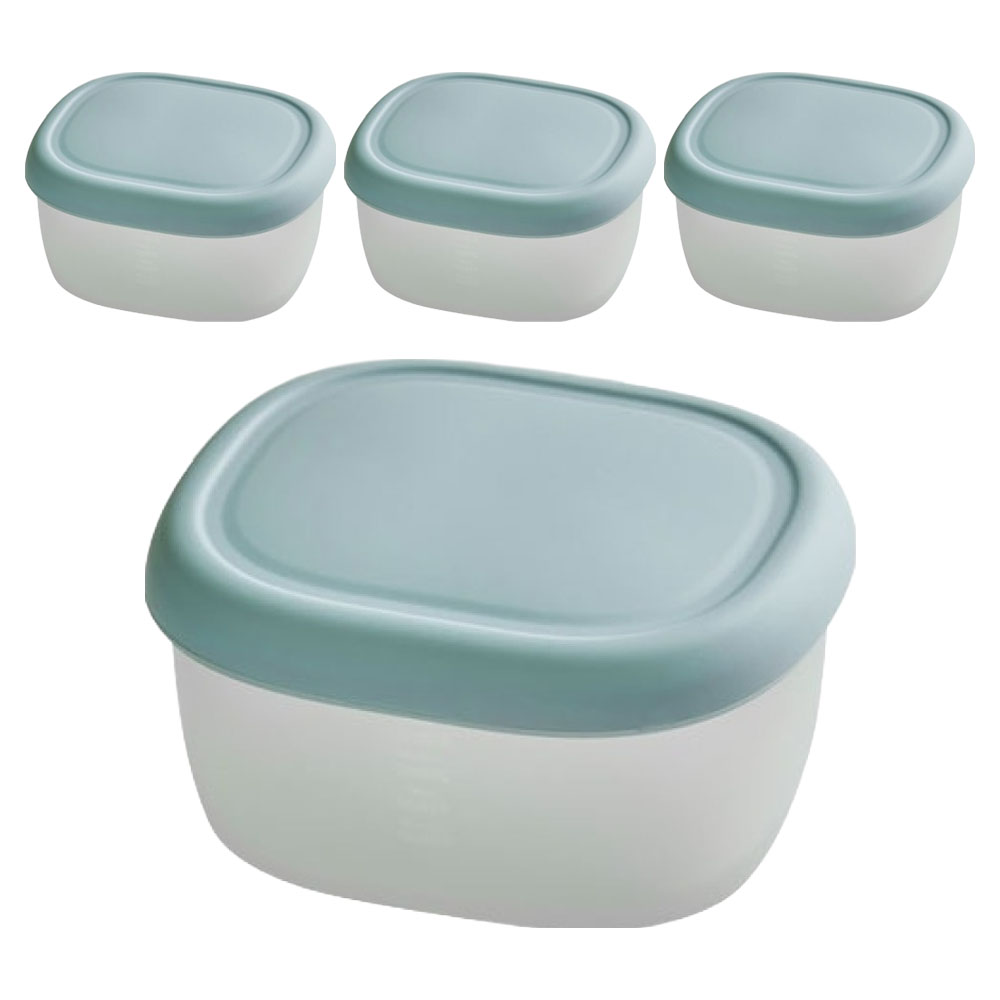 실리팟 실리콘 밀폐용기 블루버블 중 120 x 100 x 59 mm, 4개, 330ml 30,660원