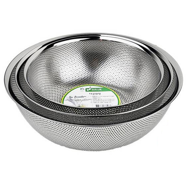 키친아트 타공 스텐 볼바구니 3종 세트 STS-304 34,760원
