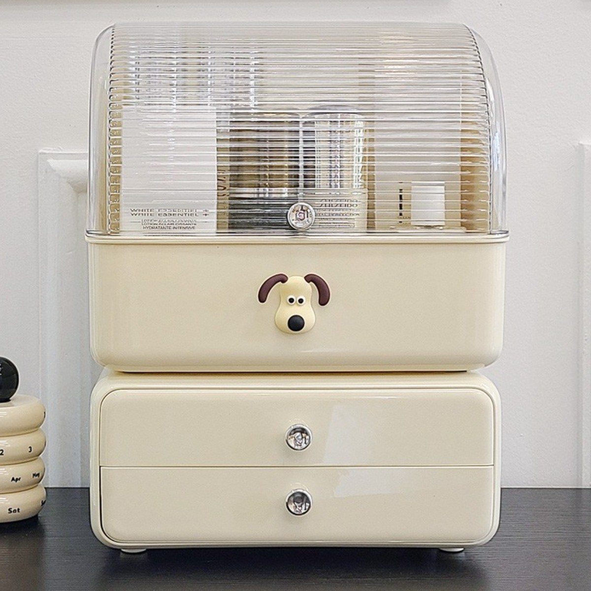 M컴퍼니 뚜껑있는 화장품정리함 특대형 수납 서랍 메이크업 정리대 아이보리 [TY38122Q], 1개 29,900원