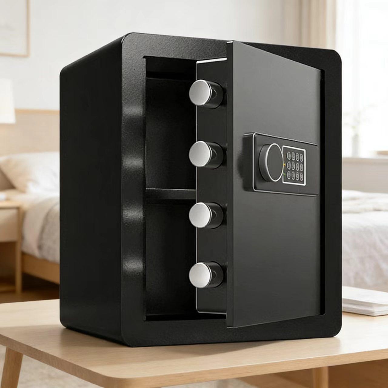 대형 금고 가정용 스마트 디지털 금고 비밀번호 열쇠 사무용금고 인테리어 개인금고 36*31.5*40cm, 블랙 131,800원
