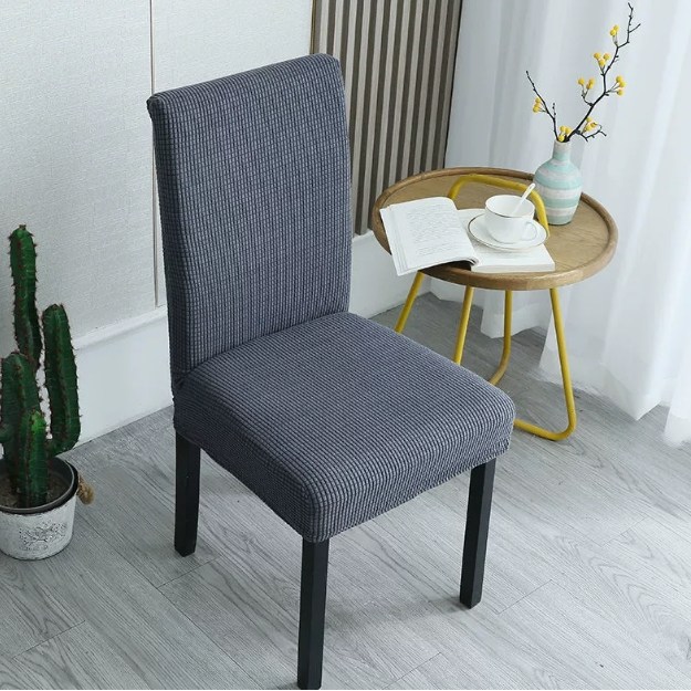 등받이 의자커버 식탁의자 덮개 일체형, 2개, 다크그레이 14,000원