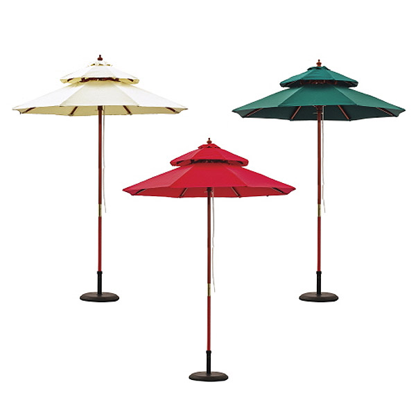 체어아울렛 122 2단 목재파라솔 2.7M + 수지베이스(22kg) 210,000원