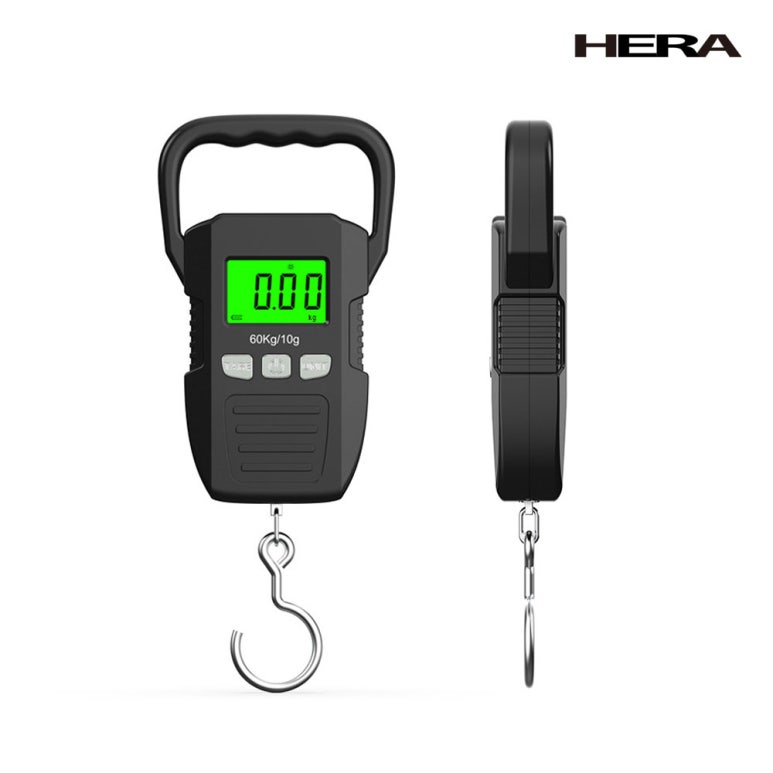 HERA 헤라 여행용 손저울 고리형 최대 60키로 수화물 케리어 택배 무게측정 전자저울 낚시저울 30,000원