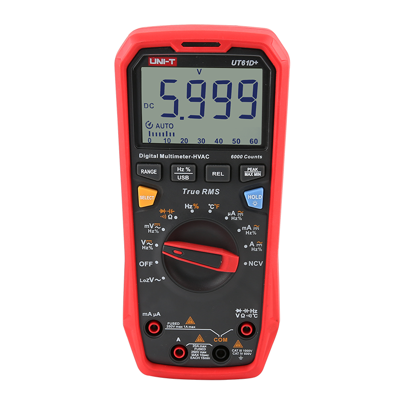 UNI T 스마트 전문 디지털 멀티미터 테스터 유닛 True RMS 자동 범위 6000 카운트 DC AC 1000V UT61B UT61E UT61D 108,010원