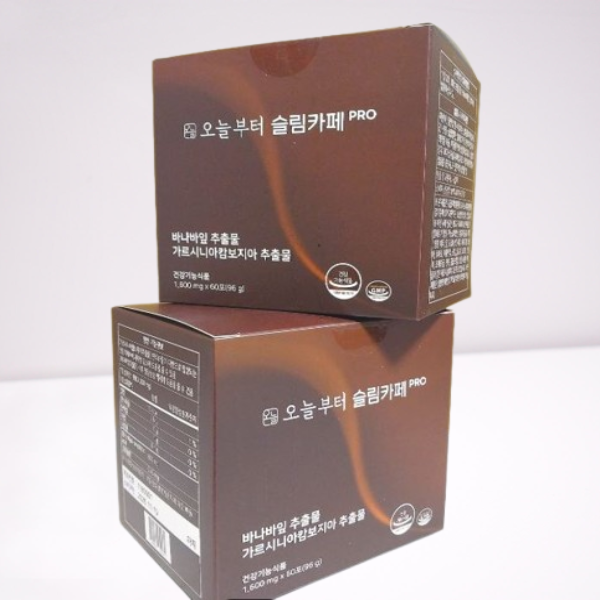 오늘부터 슬림카페 60포 2박스 (120포) 다이어트커피 다이어트보조제 가르시니아, 현재가 52,190원