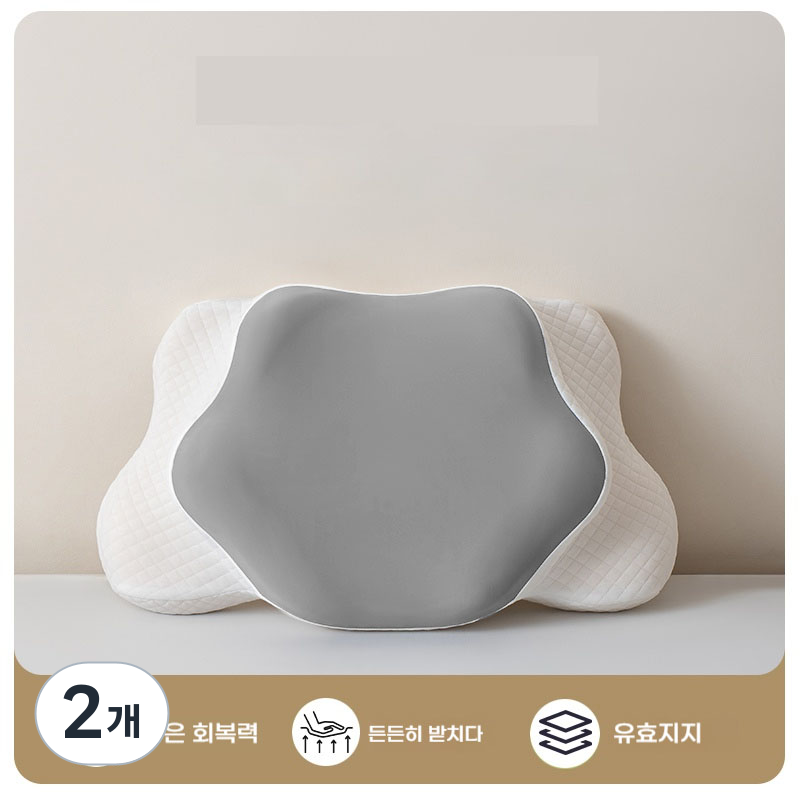 SOLEV 꿀잠 수면 기능성 목디스크 전용 경추베개, 2개, 그레이 41,190원