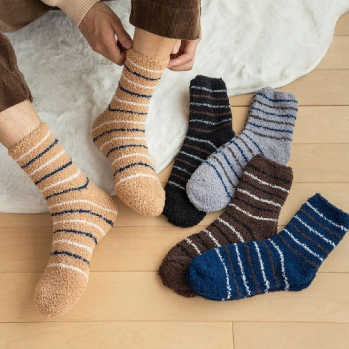 나나리빙 남성 무압박 줄무늬 수면양말 11,900원