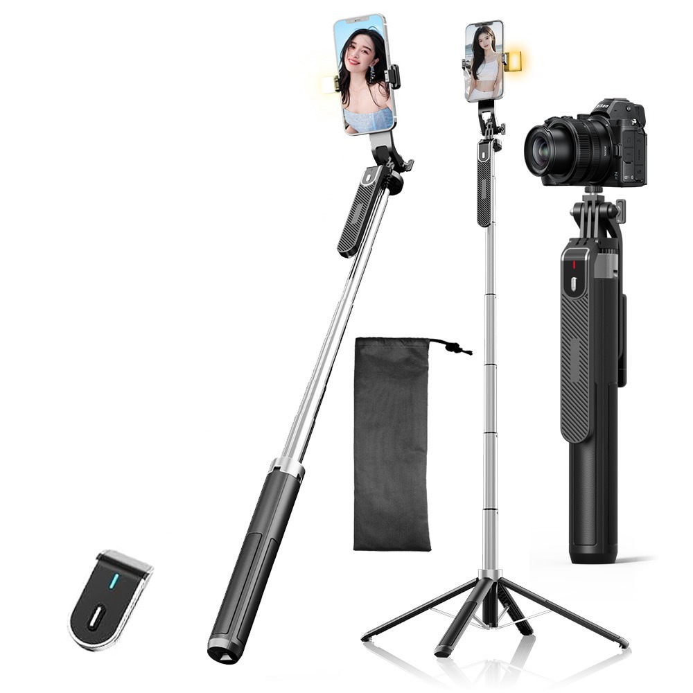 일체형 편리한 무선 휴대폰 셀카봉 삼각대 사각대 블루투스 스마트 리모컨 180cm 16,000원