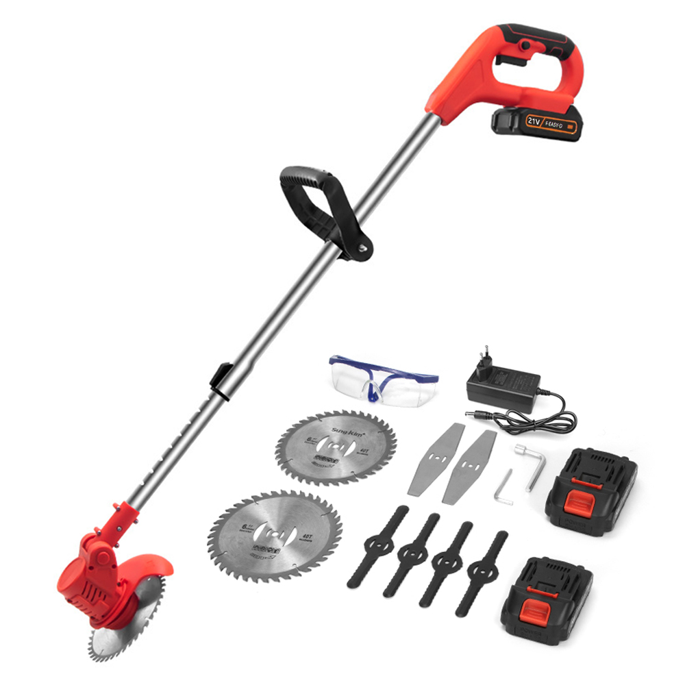 JSMiT 충전식 예초기 잡초제거기 전동 제초기 21V무선 리튬 잔디깎는기계 가정용 소형 잔디용 저소음 디자인, 1세트 68,680원