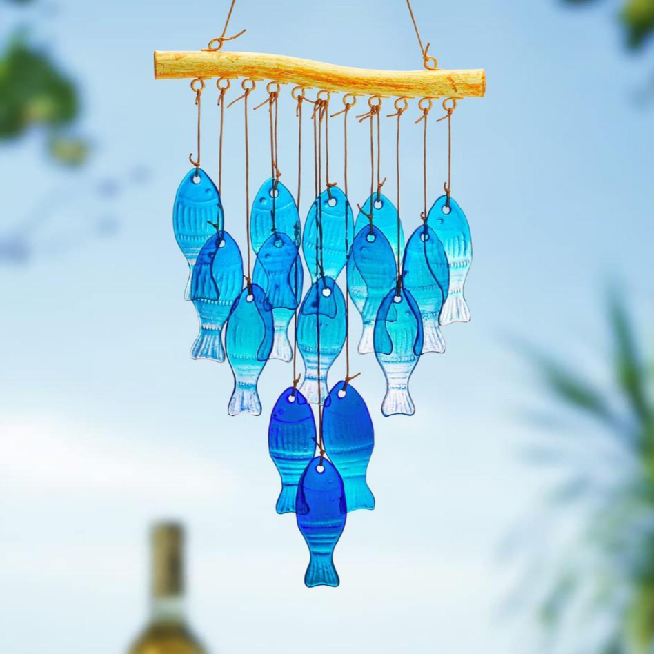 풍경종 바람종 인테리어도어벨 정원용 윈드차임 전원주택 유리장식품 23,000원