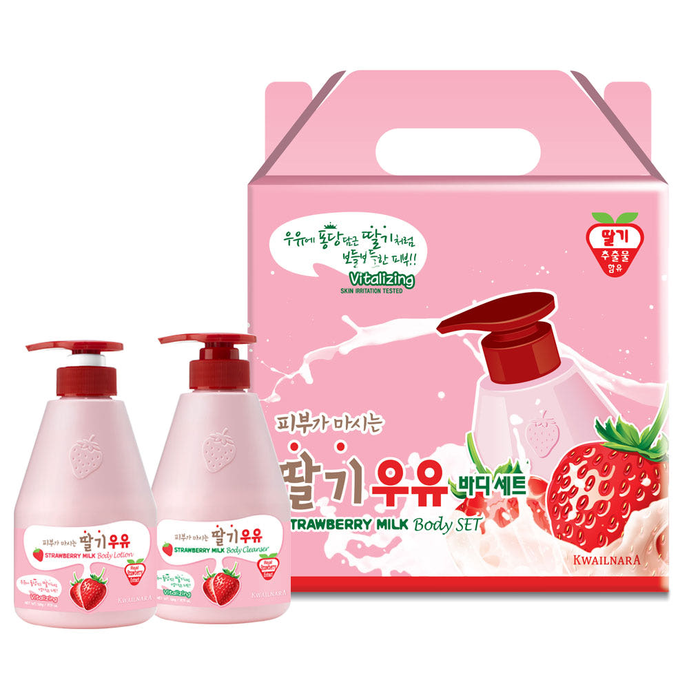 과일나라 딸기 바디워시+바디로션 명절 집들이 바디 선물 세트 28,900원