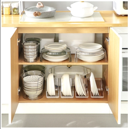 투명 식기류 수납 정리용품 주방 선반 정리 / 싱크대 정리&수납  밥그릇 국그릇 면기 접시수납 안전한 투명 PET 소재 5,800원