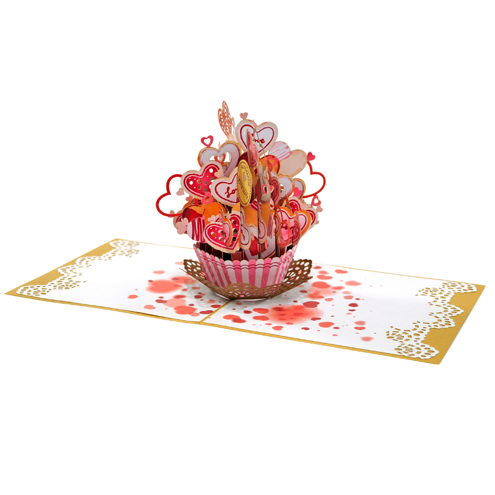 올데이해피 3D 사랑 선물 축하 카드 핸드메이드 입체 팝업카드, 1개, 러브컵 10,950원