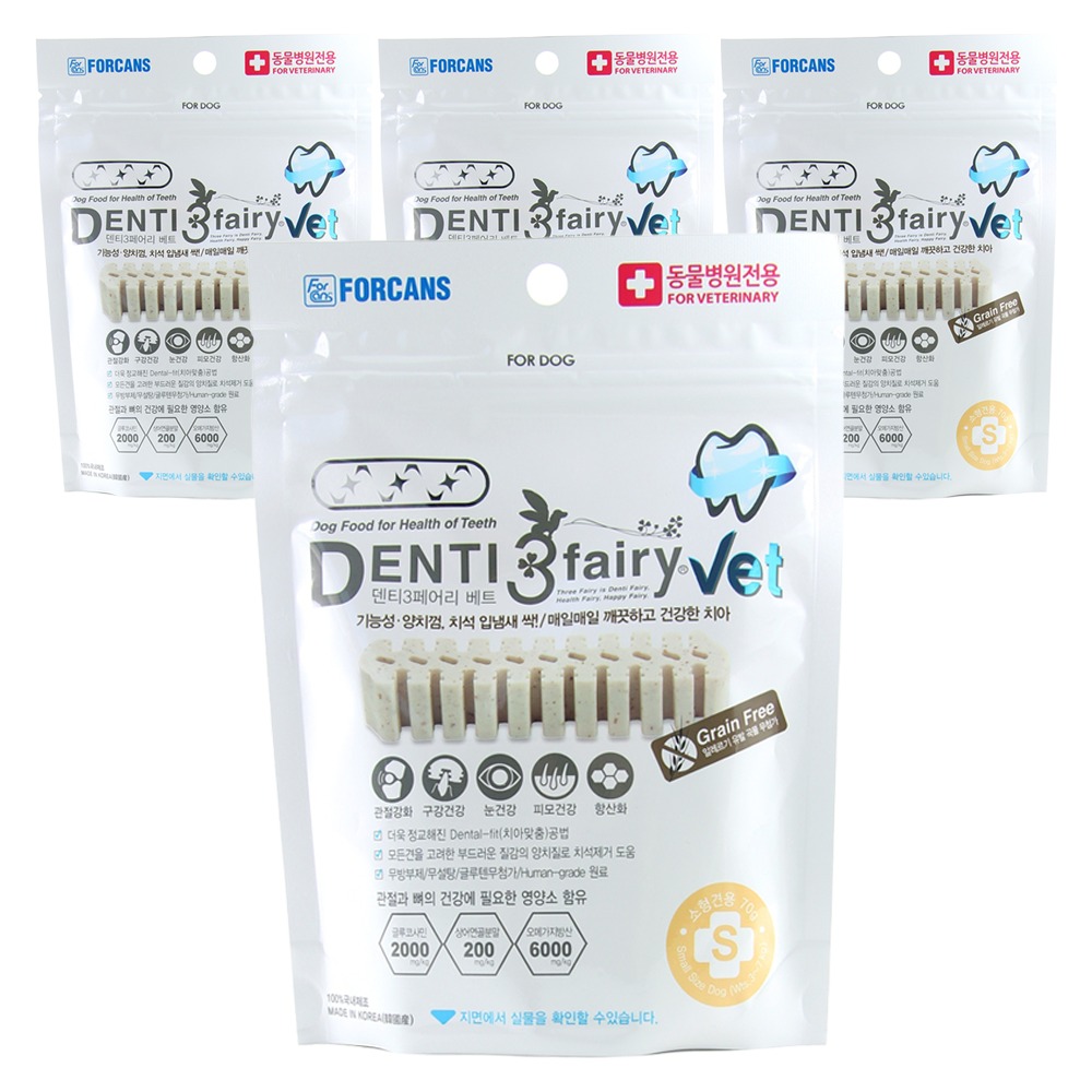 포켄스덴티페어리 포켄스 VET S 강아지 덴탈껌, 구강건강, 200g, 4개 40,000원