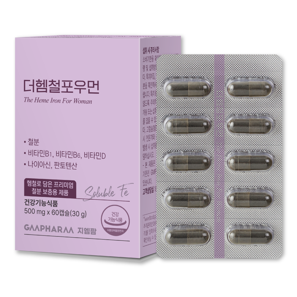 지엠팜 더헴철포우먼, 60정, 1개 35,000원