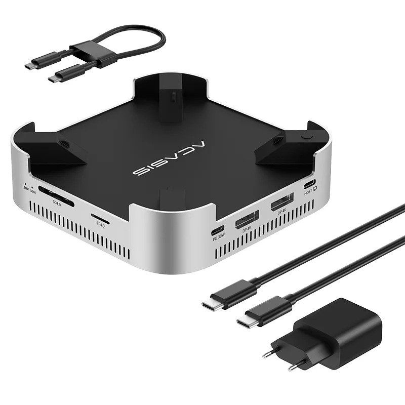 아카시스 40Gbps USB-C 도킹 스테이션 듀얼 M 2 SSD 16TB 최대 지원 USB-A 포트 DP4K144Hz 단일 Mac Mini M4/M4Pro용 TF/SD 187,900원