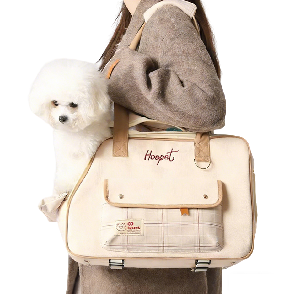포프린츠펫 강아지 기내용 슬링백 산책 이동 가방, 1개, 베이지 35,900원