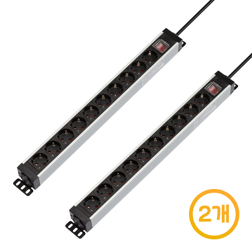 1+1 파워존 고용량 알루미늄 10구멀티탭 과부하차단 통합스위치 서버탭 1.5m 3m 5m 93,500원