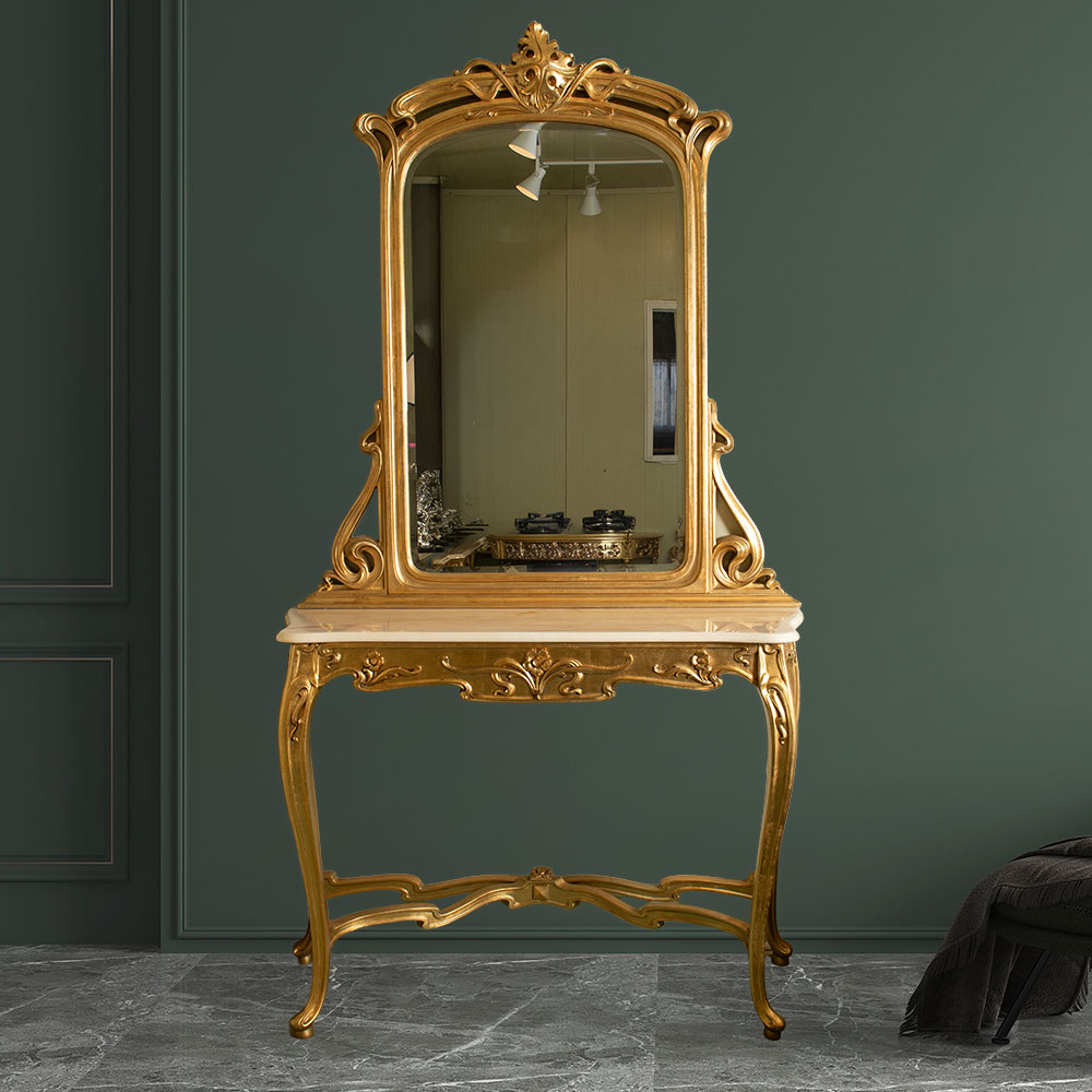 이태리금장가구  대리석 골드콘솔 886 금장거울 세트 2,800,000원