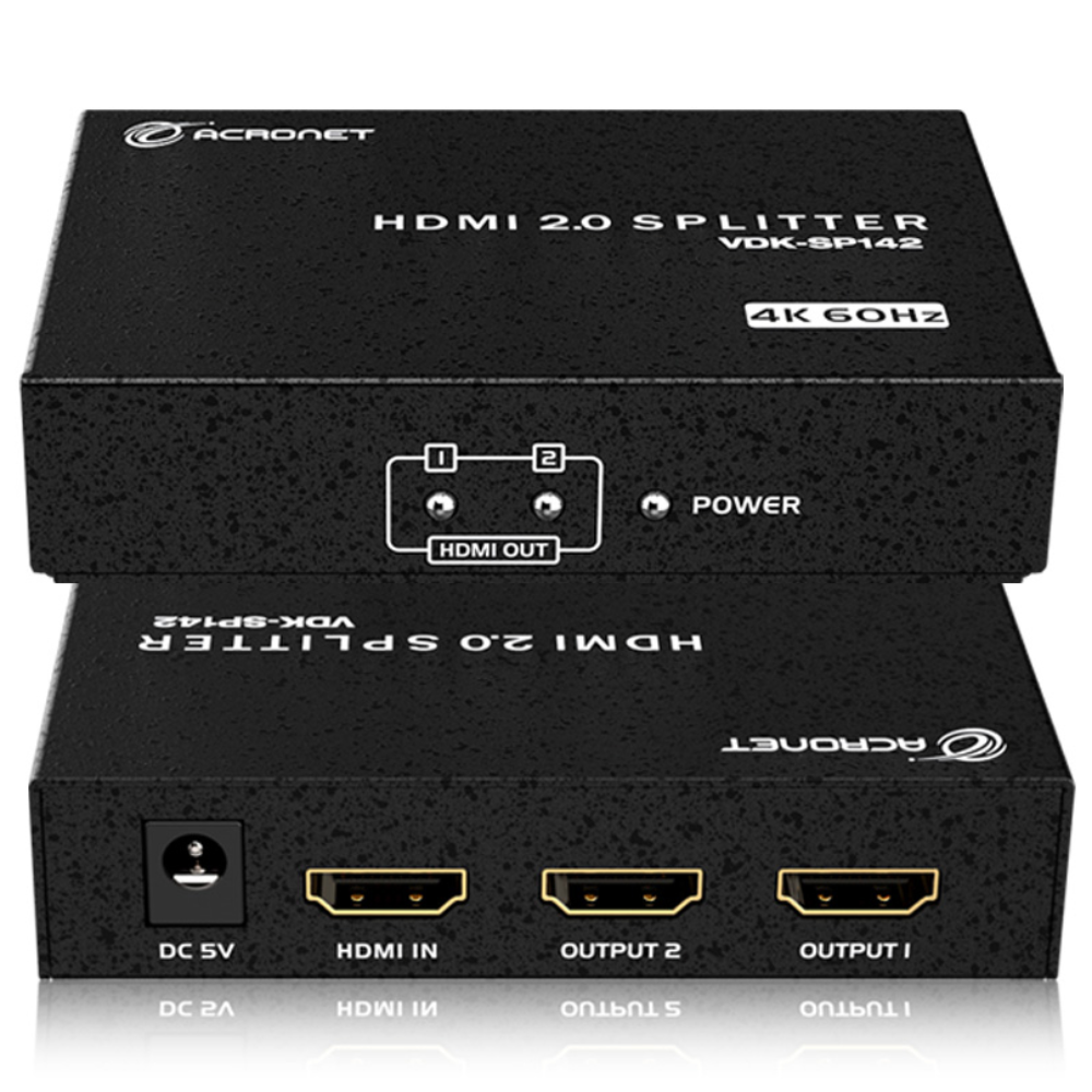 아크로넷 VDK-SP142 HDMI 분배기 2포트 4K 60Hz HDR 24,000원