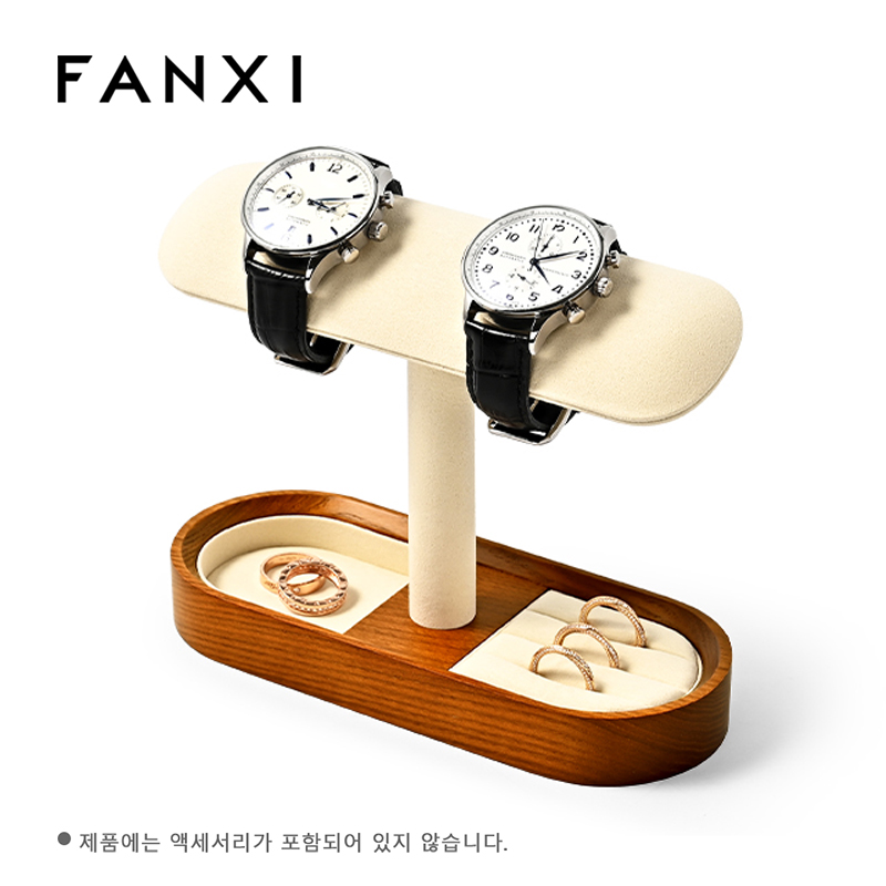 FANXI 원목 T-바 시계거치대 목걸이 팔찌 정리함 손목시계 받침대 팔찌 목걸이 스탠드 보석 보관함 쇼케이스 소품 보석 서랍 보관함 보석 2단 진열대 가정용 명품 전시용 36,920원