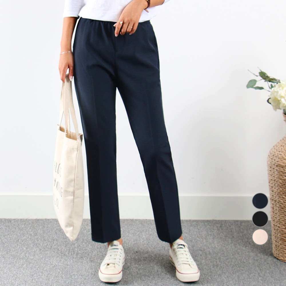 나인뮤즈 허리밴딩 슬랙스 일자핏 빅사이즈여성의류 ~3XL 데일리 키작녀 리더밴딩팬츠 32,800원