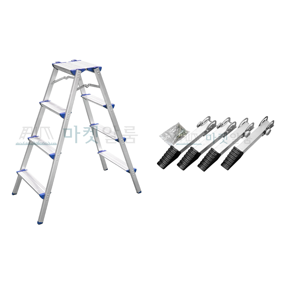 알룸 국산 알루미늄 가정용사다리 광폭 4단+안전지지대 미니, 1개 106,800원