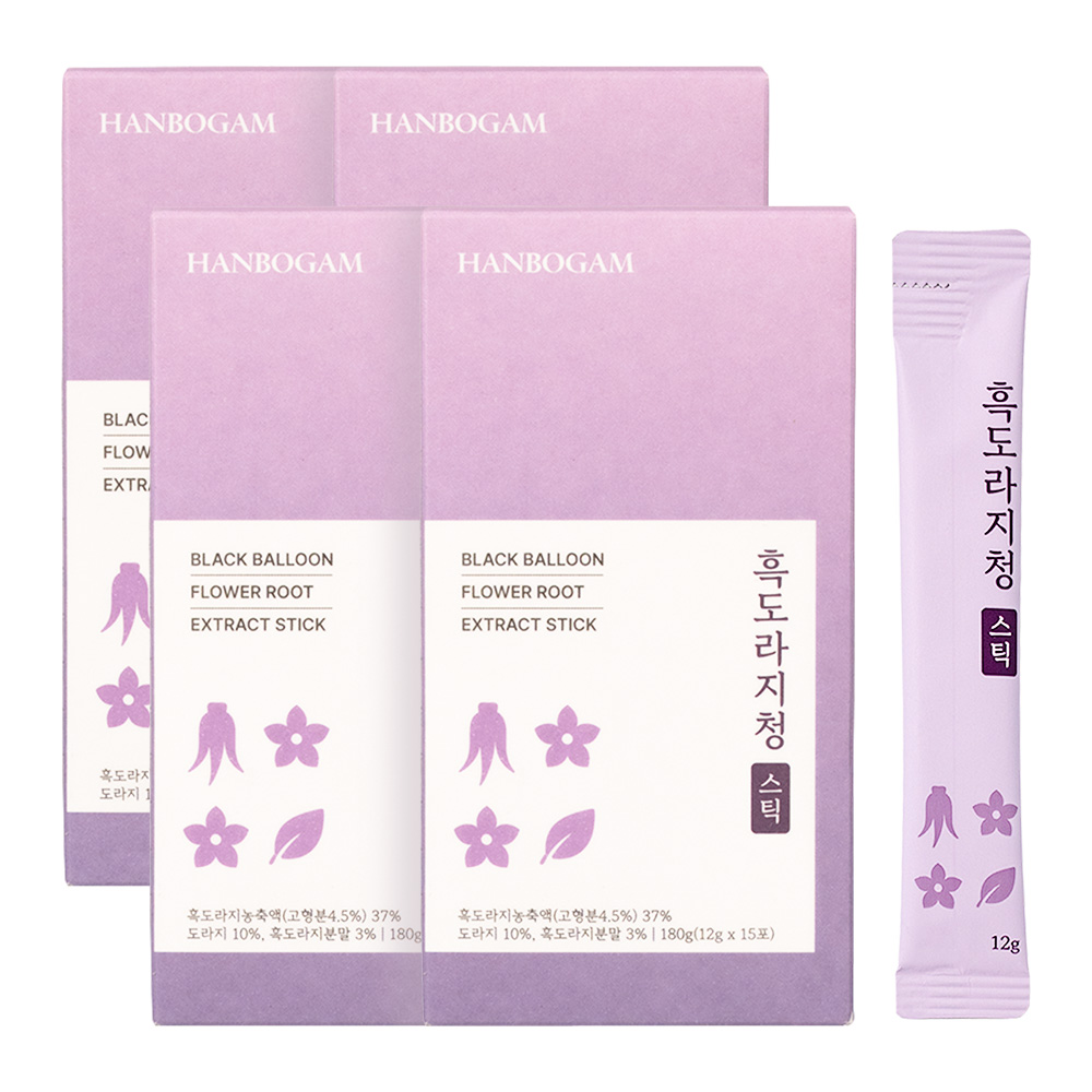 한보감 흑도라지청 스틱, 4박스, 15개입, 12g 86,200원