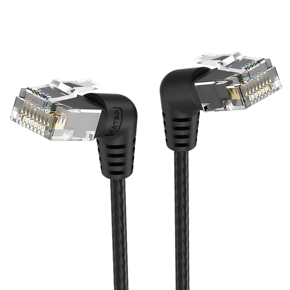 벤션 CAT6A UTP 360도 회전꺽임형 울트라슬림 초고속 기가 랜선 블랙, IBOB, 8m, 1개 13,900원