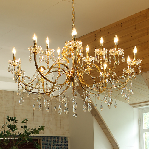 샤롯데금장2단15등 대형크리스탈샹들리에 호텔행사로비 결혼식장 복층 까페인테리어 조명 1,645,000원