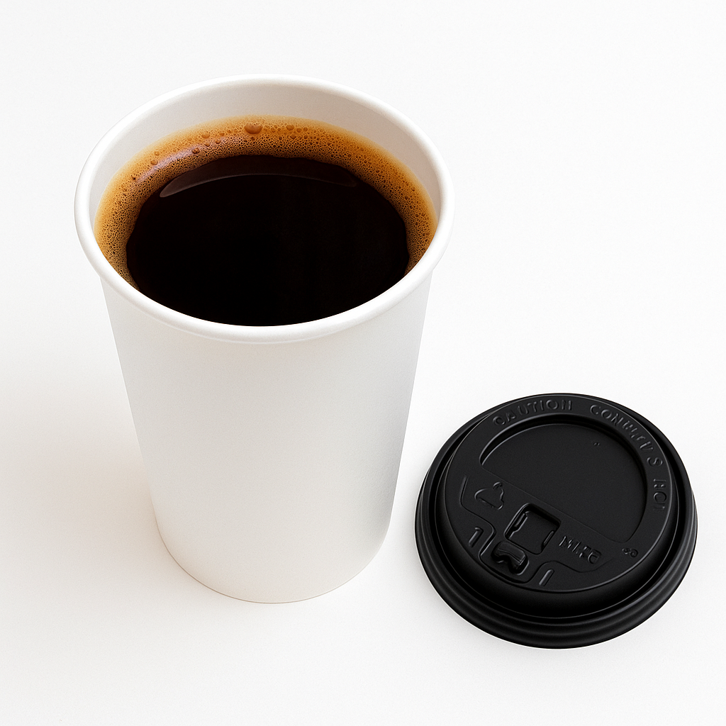 눈꽃나무 13온스 종이컵 검정 뚜껑 세트 11,780원