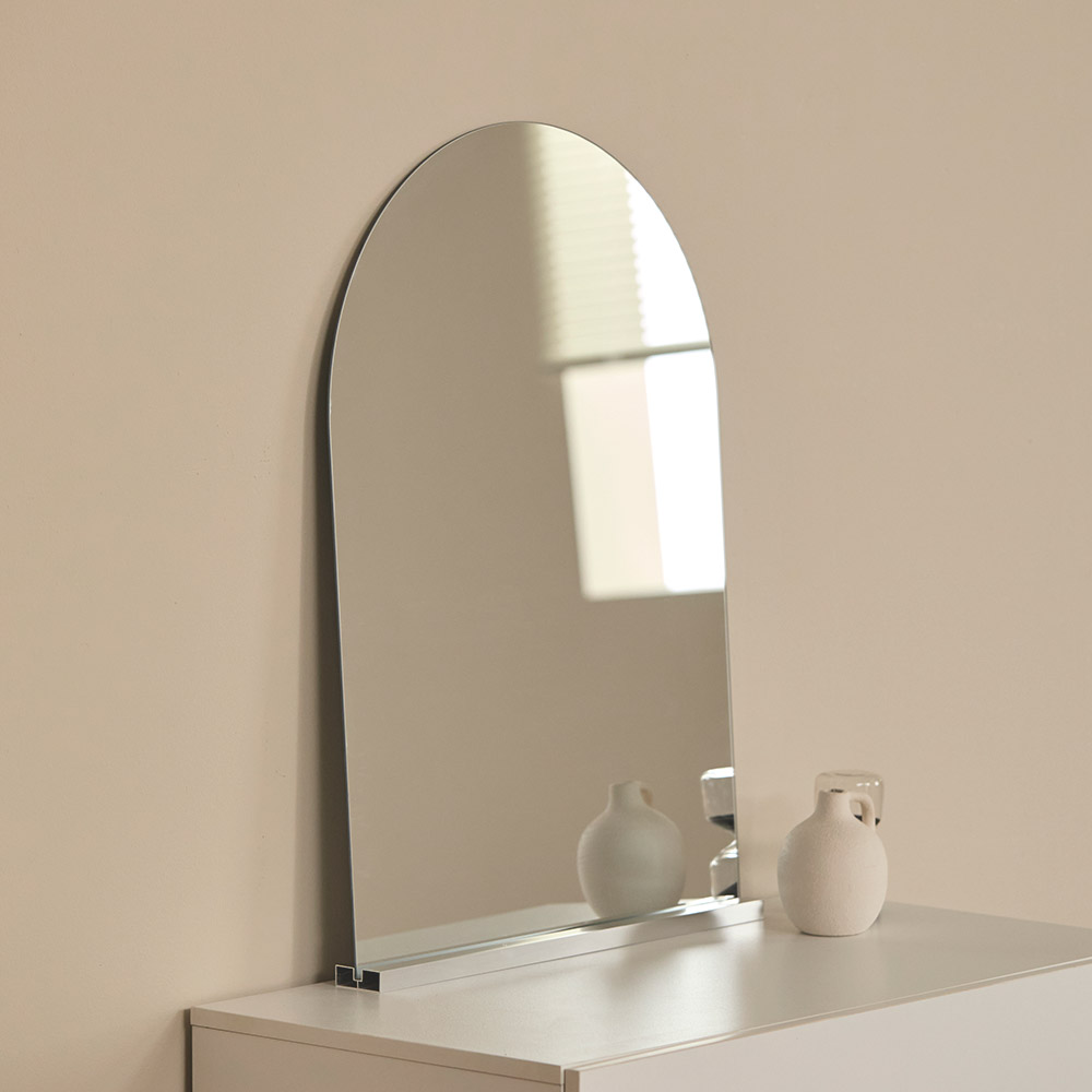 파로마 모모 노프레임 비산방지 아치형 탁상거울 알루미늄 받침 700, 알루미늄 받침 700 57,900원